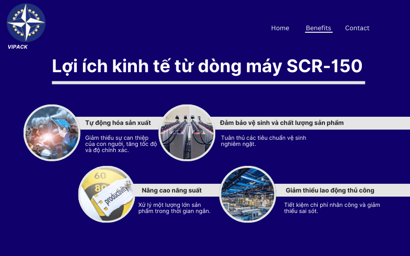 Máy đóng nắp, vặn nắp hoàn toàn tự động SCR-150 nâng cao hiệu suất hiệu quả