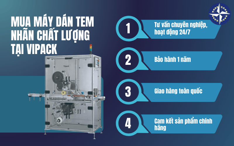 Mua máy dán tem nhãn chất lượng cao tại Vipack