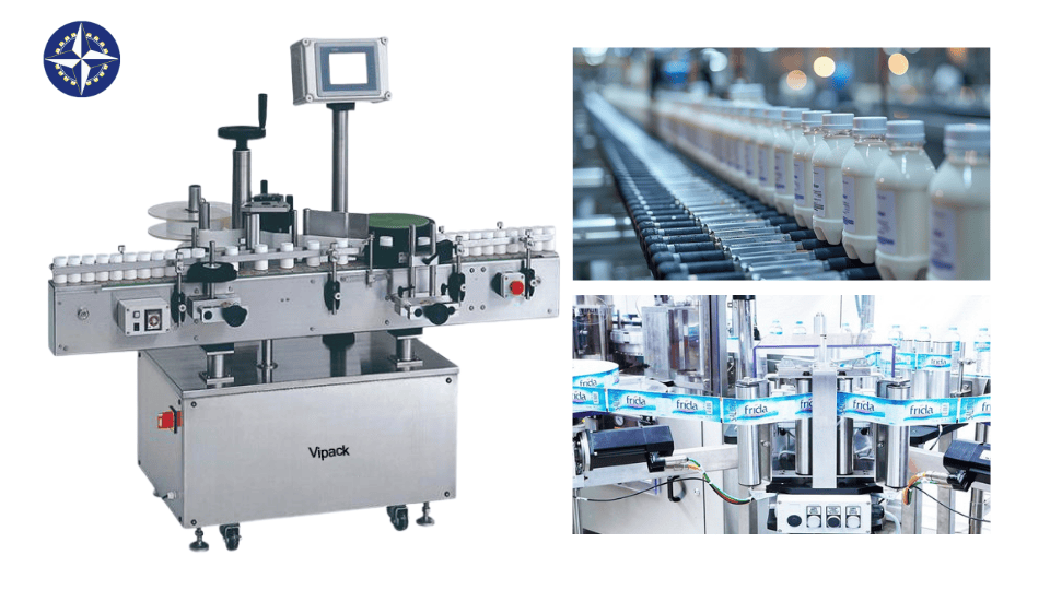 Máy dán tem nhãn tự động trong sản xuất bao bì