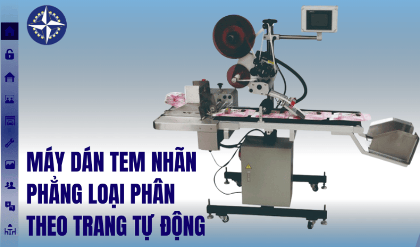 máy dán nhãn mặt phẳng