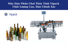 Máy Dán Nhãn Chai Thủy Tinh Vipack – Chất Lượng Cao, Dán Chính Xác